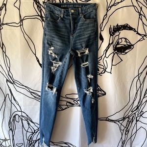 American Eagle Ripped High Waisted Jeans